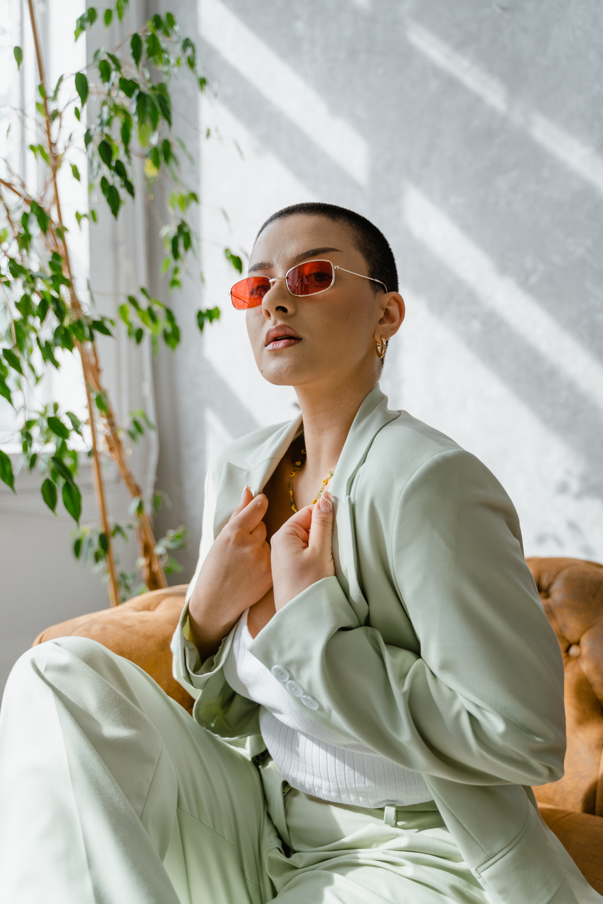 Woman Holding Her Blazer 